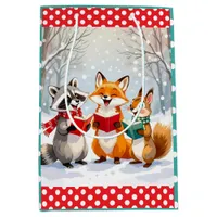 Lil Forest Animals singing  Christmas Carols Medium Gift Bag