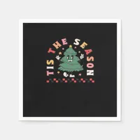 Tis Season Retro Halloween Spooky Season Fall Napkins