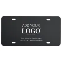 Custom Logo professional Branding Dealership Black License Plate