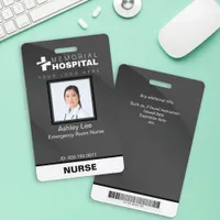 Custom Hospital ID Badge for Nurse or Staff