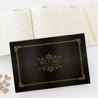 Fine Filigree Gold Wedding ID871 Guest Book