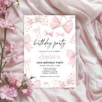 Bow Birthday Invitation