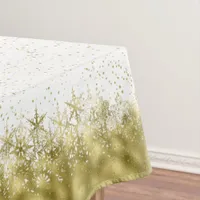 Snow Border and Wreath Sm Gold/Any ID708 Tablecloth