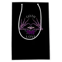 Embrace Goth Skeleton Heart Artistic Style Medium Gift Bag