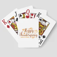 Happy Thanksgiving Jumbo Poker Cards