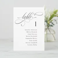 Luxury Elegant Wedding Seating Chart Sign Cards