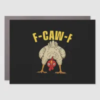 F-Caw-F Humor Gothic Crow Funny Aesthetic Style Car Magnet