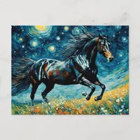 A Starry Night Van Gogh Horse Postcard