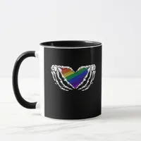 Pride - Skeleton Hands Holding Heart Classic Mug