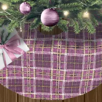 Magenta Gold Christmas Pattern#7 ID1009 Brushed Polyester Tree Skirt