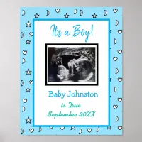 It's a Boy, Pregnancy Announcement Ultrasound Pic Poster