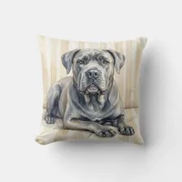 Watercolor Cane Corso Dog Decorative Pillow