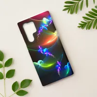 Iridescent Neon Fractal Wing Art  Samsung Galaxy S22 Ultra Case