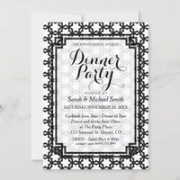 Stari S1 Black+White Dinner Party Invitation