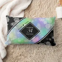 Elegant 34th Opal Wedding Anniversary Celebration Lumbar Pillow