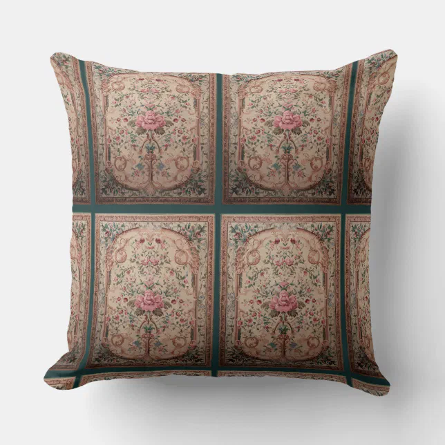 Floral Persian Elegant  Throw Pillow