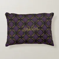 Vintage Gothic Floral Accent Pillow