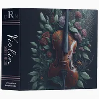 Violin Sheet Music Binder | Monogram Gothic Rose