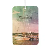 Personalized Vintage Sailboat Storm in Harbor Air Freshener