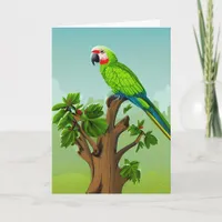 Happy Birthday | Cute AI Generated Macaw Parrot Card