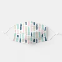 Abstract Pink Blue And Gold Pattern Colorful Adult Cloth Face Mask