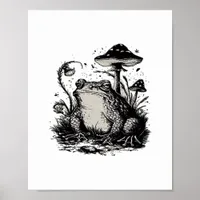 Goblincore Frog Minimal Classic Design Poster