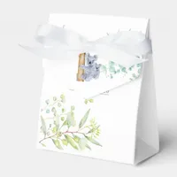 Cute Koala Bears Eucalyptus Leaves Baby Shower Favor Boxes