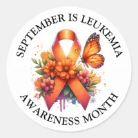 September is Leukemia Awareness Month Classic Round Sticker