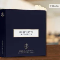 Corporate Records Binder Scales of Justice