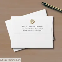 Business Return Address with Logo Note Card Envelope