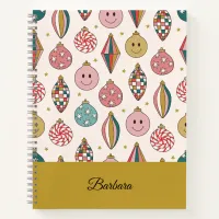 Retro Christmas Ornament  Notebook