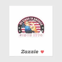 No Kings In America Since 1776 USA Flag Save  Esse Sticker