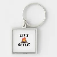 Let's Get Lit - Campfire Vibes - Camping Adventure Keychain