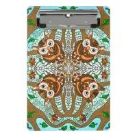 Hand Drawn Owl Mandala Artwork Mini Clipboard