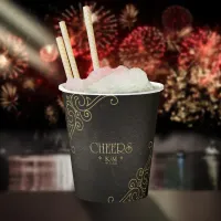 Fine Filigree Gold Wedding Cheers ID871 Paper Cups