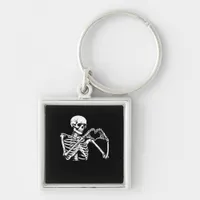 Skeleton Heart Hands Sign Halloween Costume Trendi Keychain