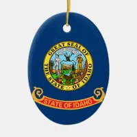 Idaho State Flag Ceramic Ornament