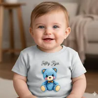 Cute Crochet Bear Personalized  Baby T-Shirt