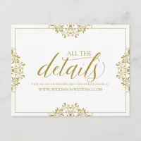 Wedding Details / Info Card | Nadine (Gold)