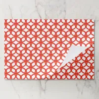 Placemat Pad - Interlocking Red Rings