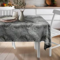 Sparkling Palm Leaves Pattern Silver ID831 Tablecloth