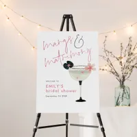 Margs Matrimony Pink Sage Welcome Bridal Shower Foam Board