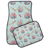 Back to School Elephant Pattern Car Floor Mat