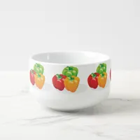 Green, Red and Yellow Peppers Chili Bowl