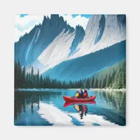 Couple Kayaking Themed Magnet
