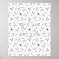 [custom 6-word] floral adult coloring poster