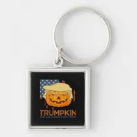 Trumpkin Halloween Funny Design Keychain
