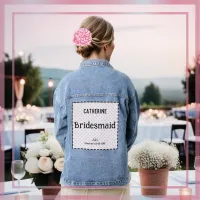 Bridesmaid Polka Dot Custom Bridal Party Wedding Denim Jacket