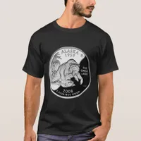 Faux Alaska State Quarter The Great Land Grizzly T-Shirt