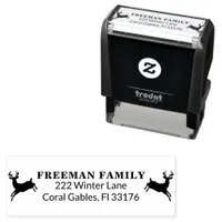 Christmas Reindeer Return Address Stamp